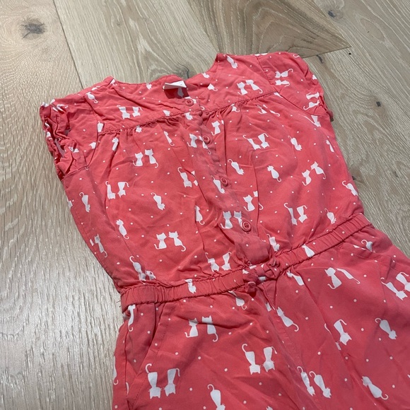 Gymboree coral cat romper - Picture 3 of 5